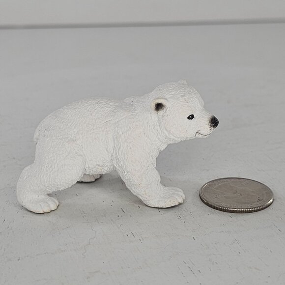 Schleich Polar Bear Baby Cub Walking #14708 Animal Figure - Picture 7 of 8